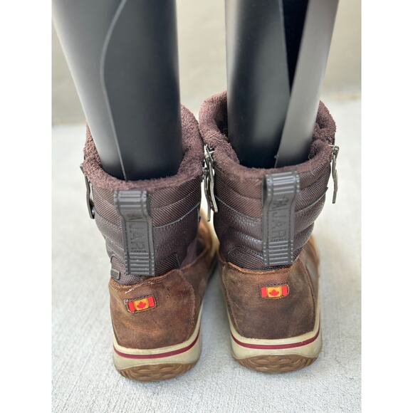 Pajar Canada Ankle Boots Men's 9-9.5 Waterproof Impermeable Brown Leather Zipper - Picture 4 of 11